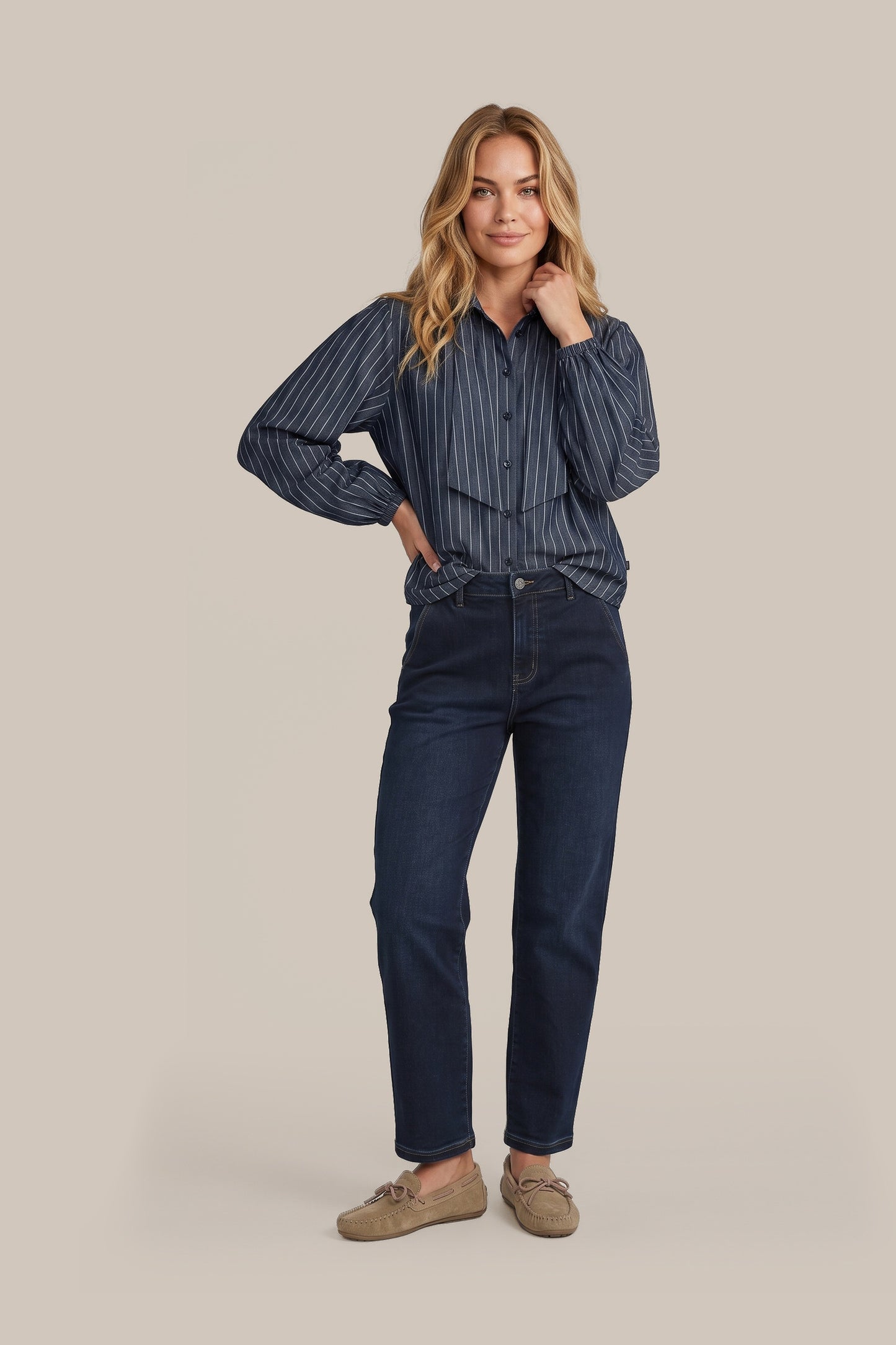 GM Fionn Blouse Denim Light Gray