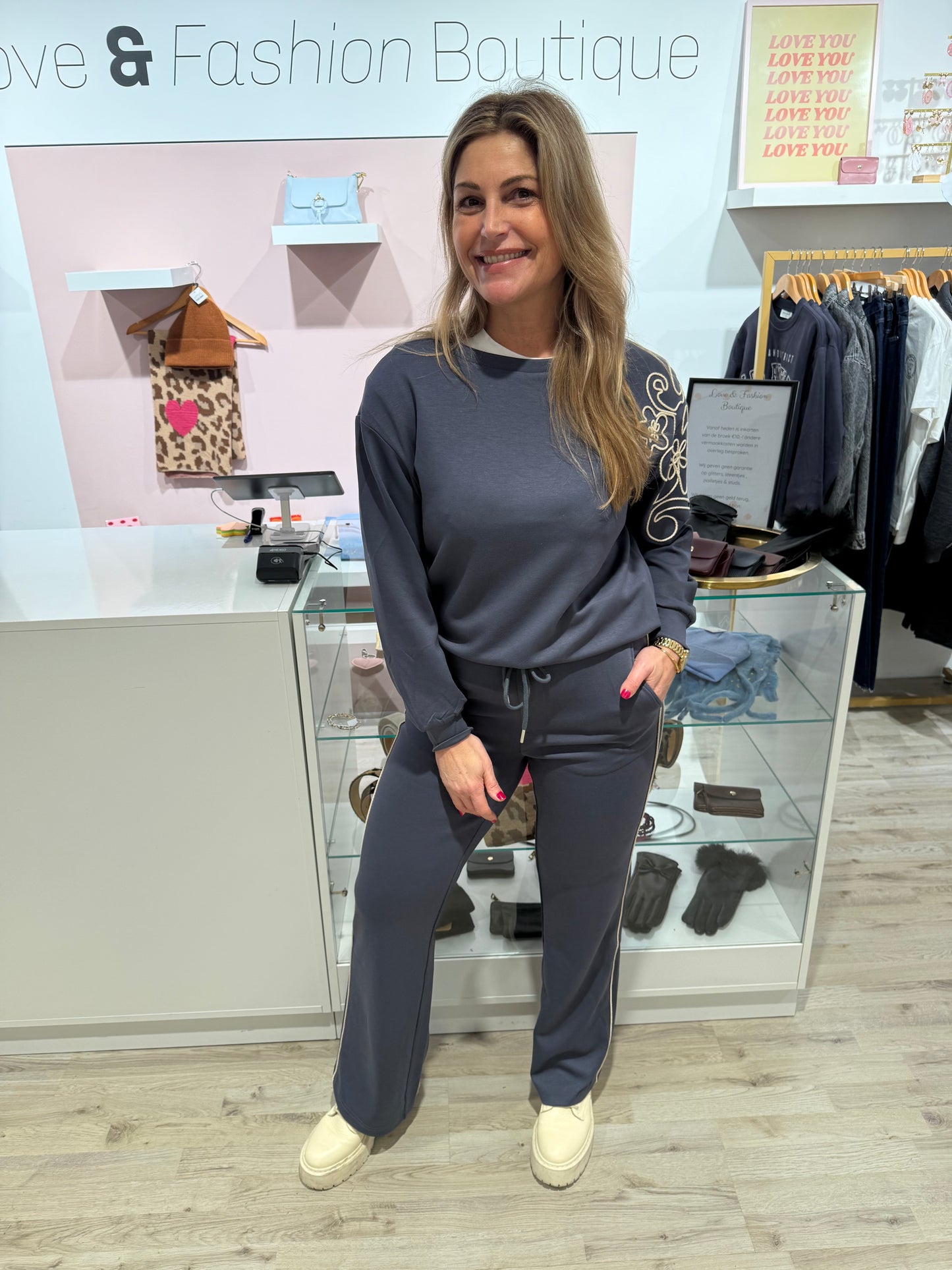 C&S Wilhelmina Sweater Dark Blue