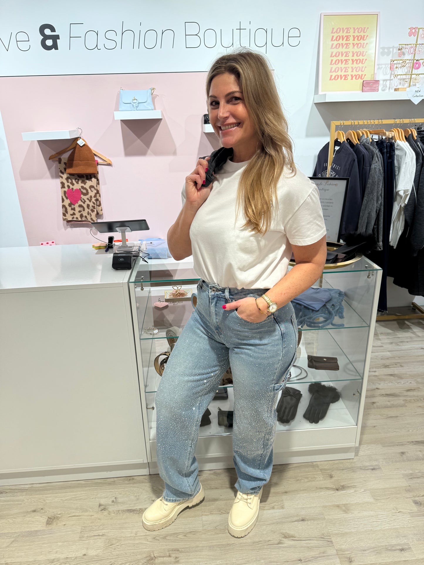 C&S Kenza Knit Top White