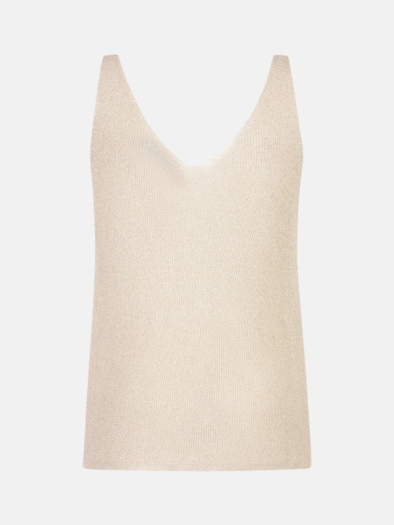 Y Knitted Top Lux Ecru