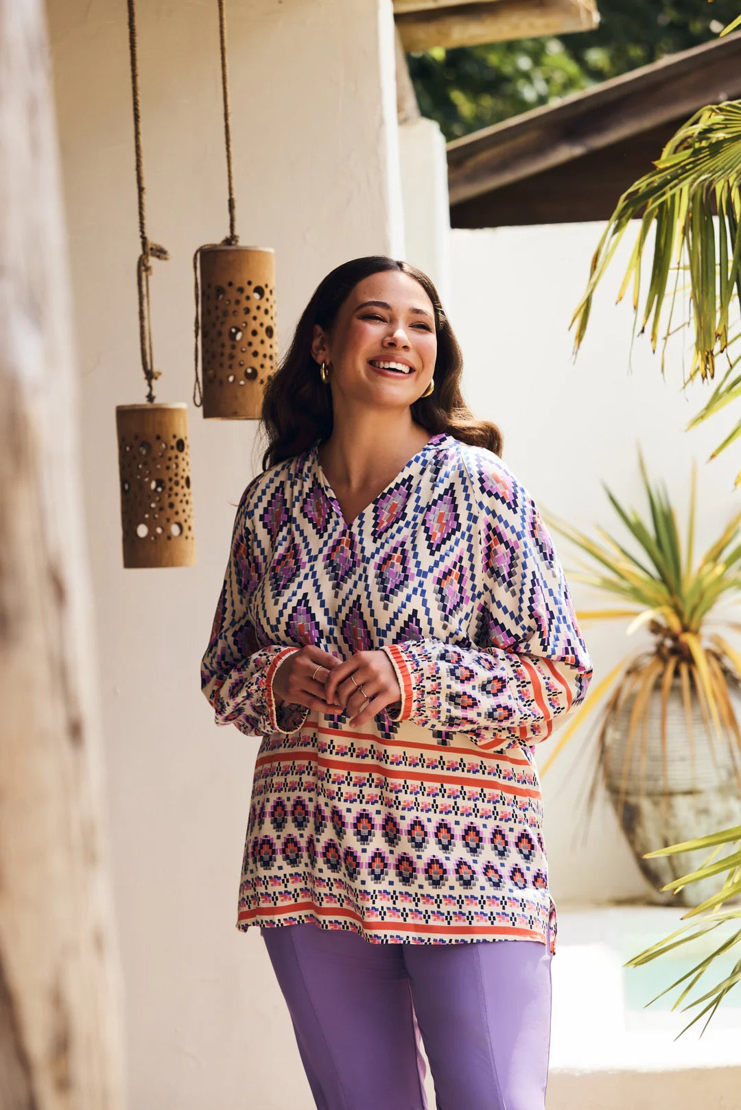 EXX Lailani top indigo