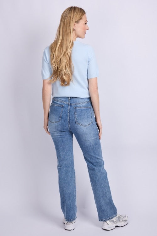 C&S Polinka Pants Denim Mid Blue