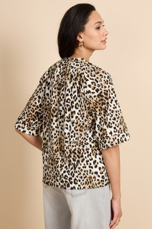 GM Penelope Top Offwhite/Walnut