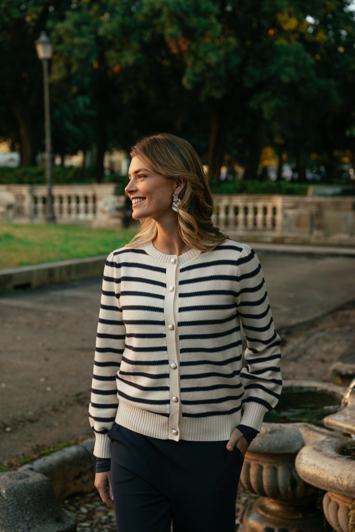 CS Aimy Knit Cardigan Wool White