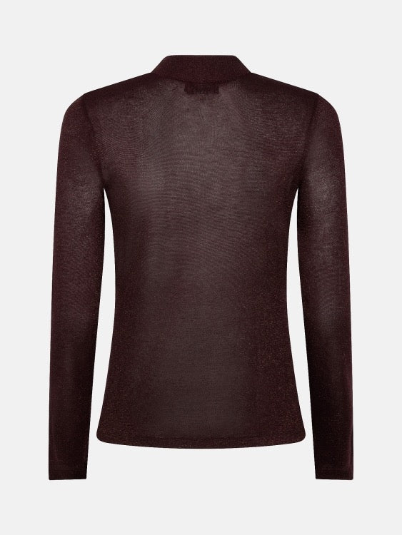 Y Knitted Top Lotte Plum