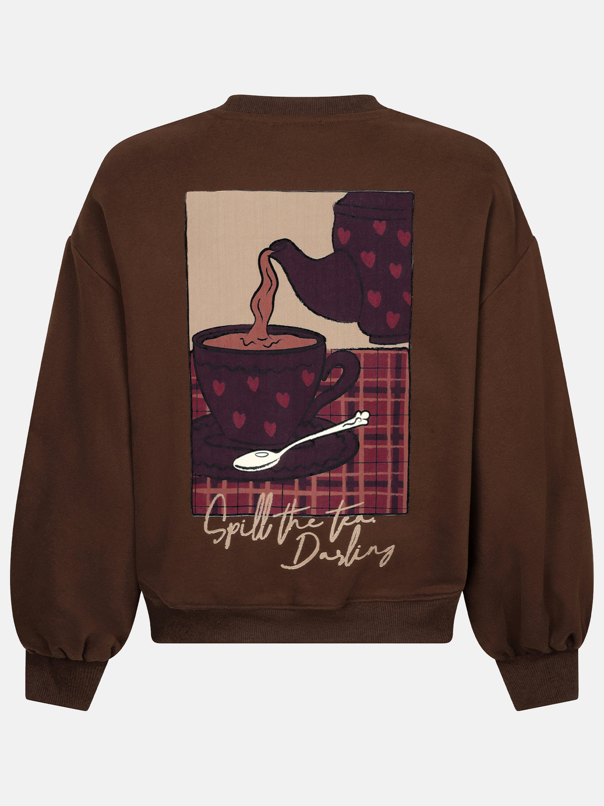 Y Sweater Spill The Till Brown
