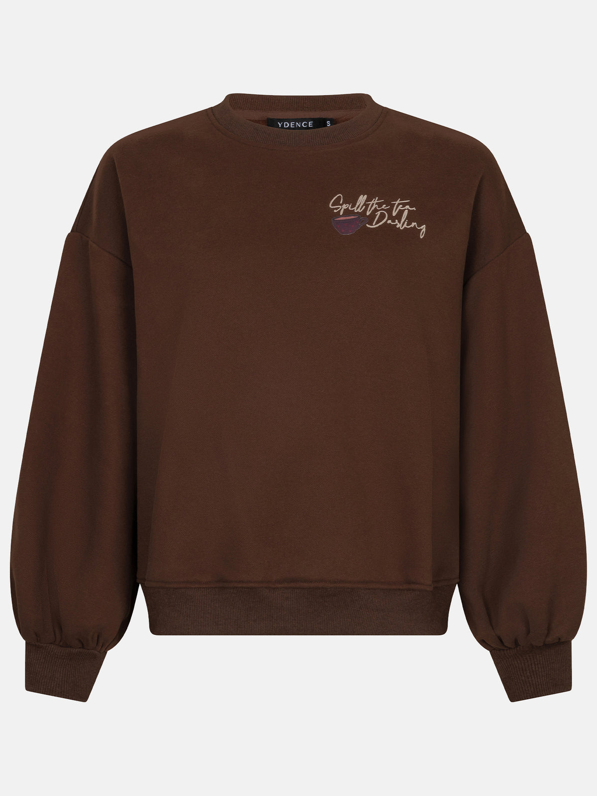 Y Sweater Spill The Till Brown