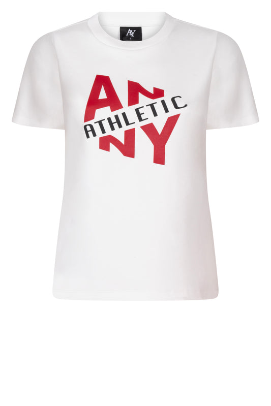 A&Y Lou T-Shirt Offwhite-Red