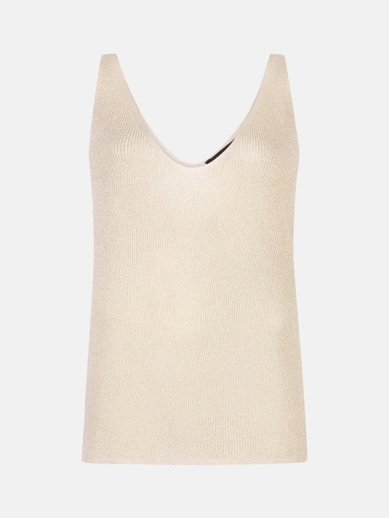 Y Knitted Top Lux Ecru