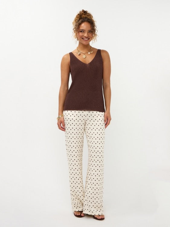 Y Knitted Top Lux Brown