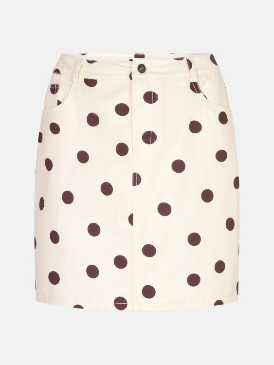 Y Skirt Vivian Polka Dots Ecru