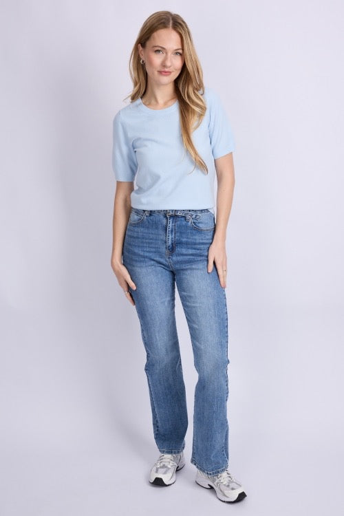 C&S Polinka Pants Denim Mid Blue