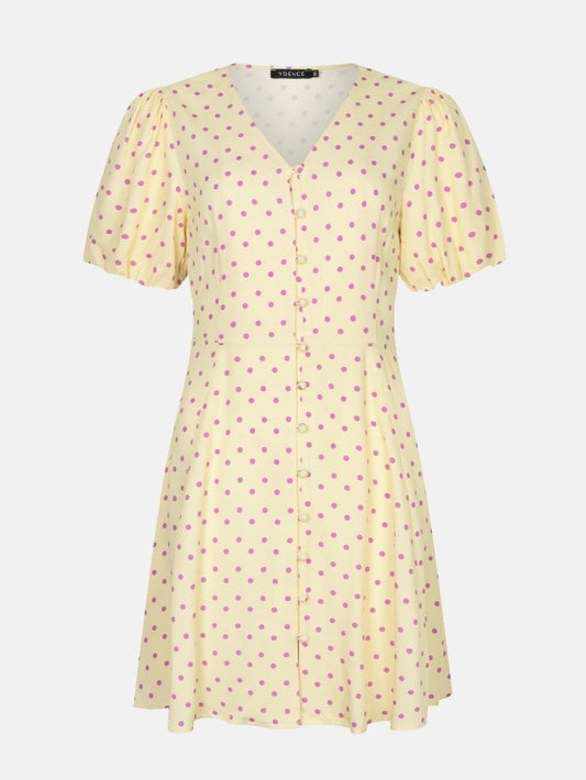 Y Dress Amaya Ecru Dots