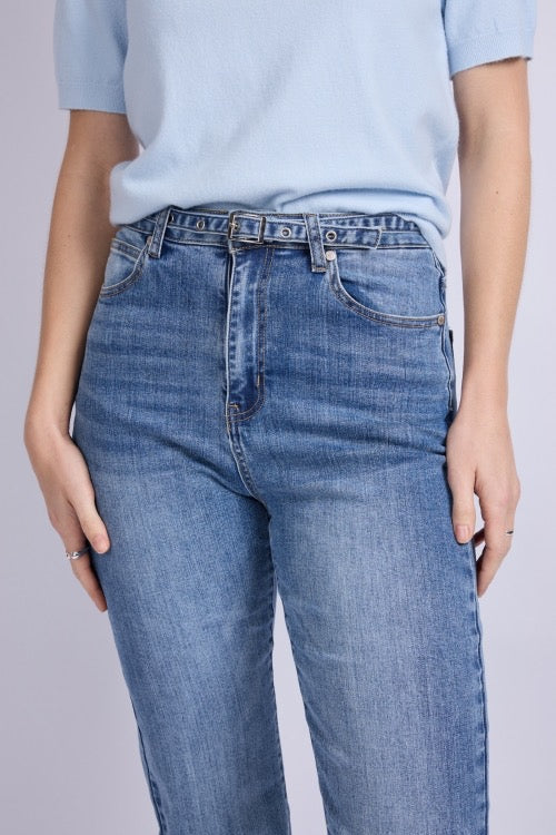 C&S Polinka Pants Denim Mid Blue