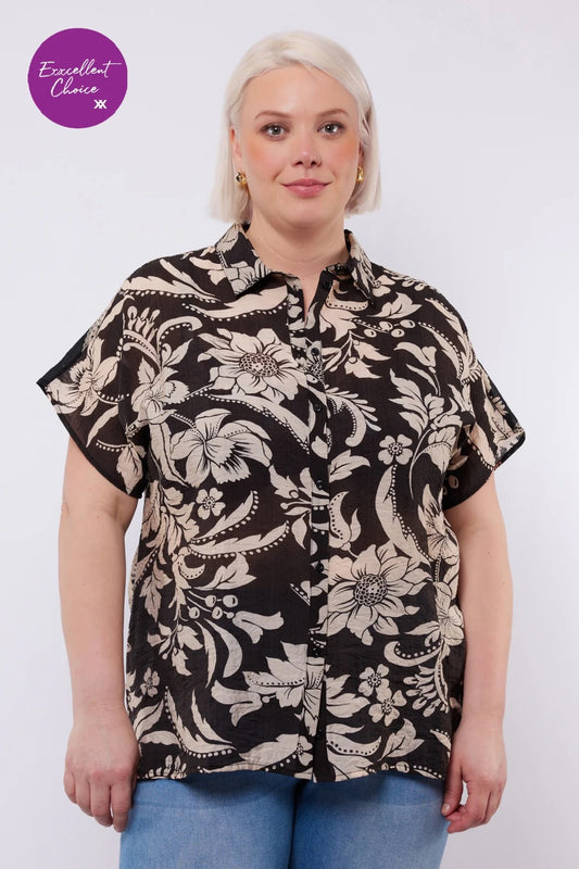 EXX Magda Blouse Black/Sand