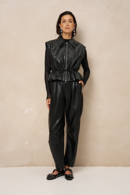 LM Gilet Kame Vegan Leather Black