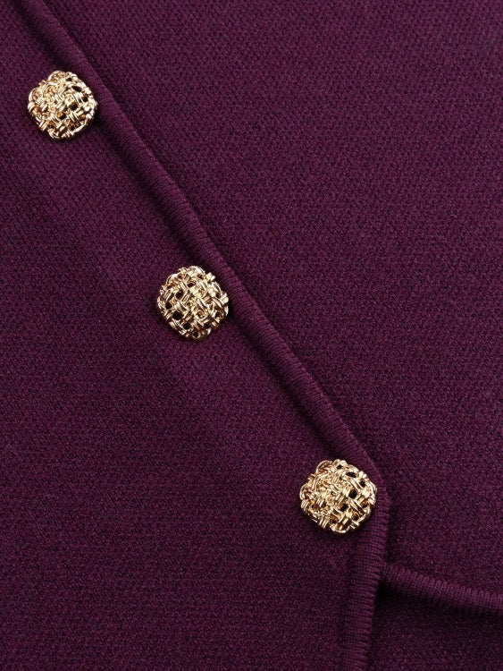 Y Knitted Top Charlotte Plum