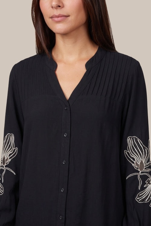 GM Rois Blouse Black/Dark Earth
