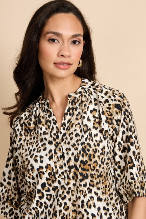 GM Penelope Top Offwhite/Walnut