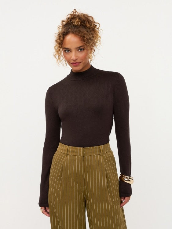Y Knitted Top Sjoukje Dark Brown