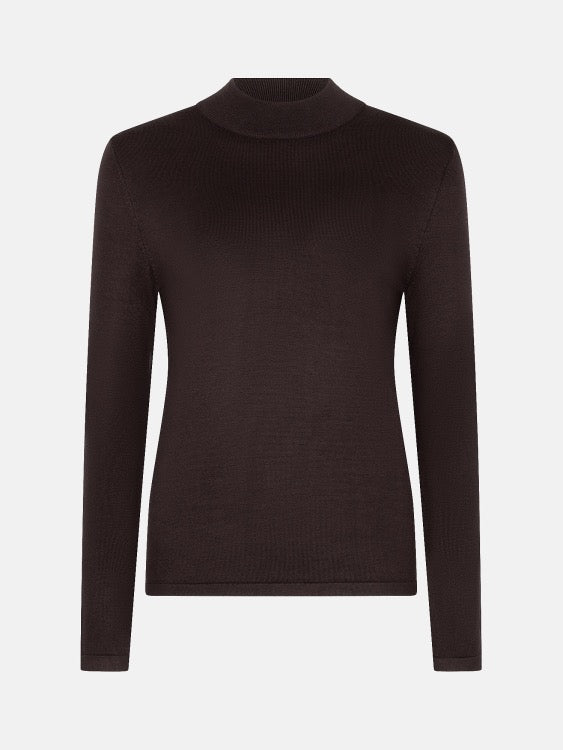 Y Knitted Top Sjoukje Dark Brown