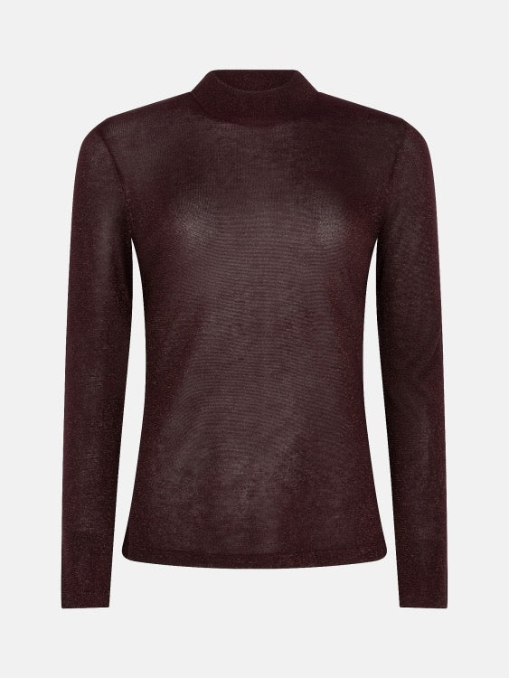 Y Knitted Top Lotte Plum