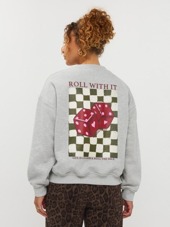 Y Sweater Roll With It Grey