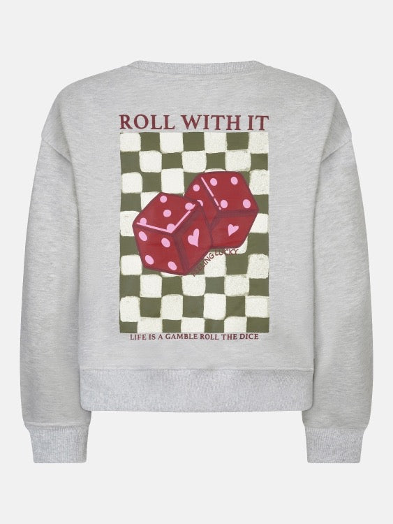 Y Sweater Roll With It Grey