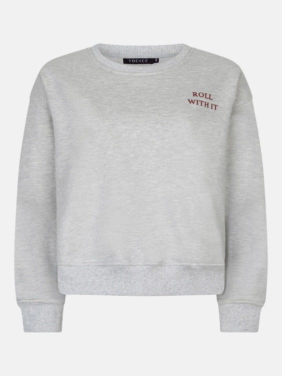 Y Sweater Roll With It Grey