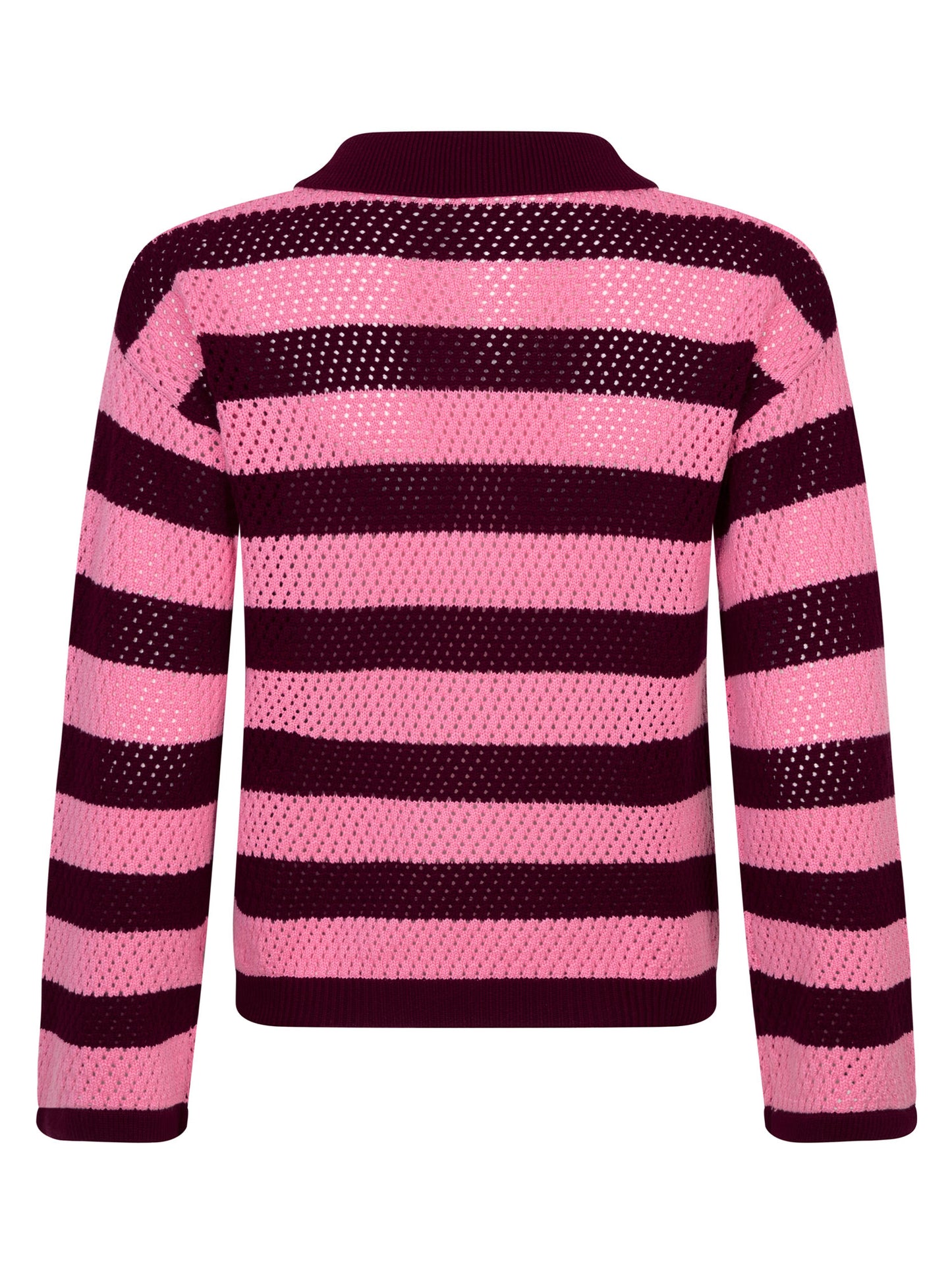 Y Knitted Top Agnes Burgundy/coralpink