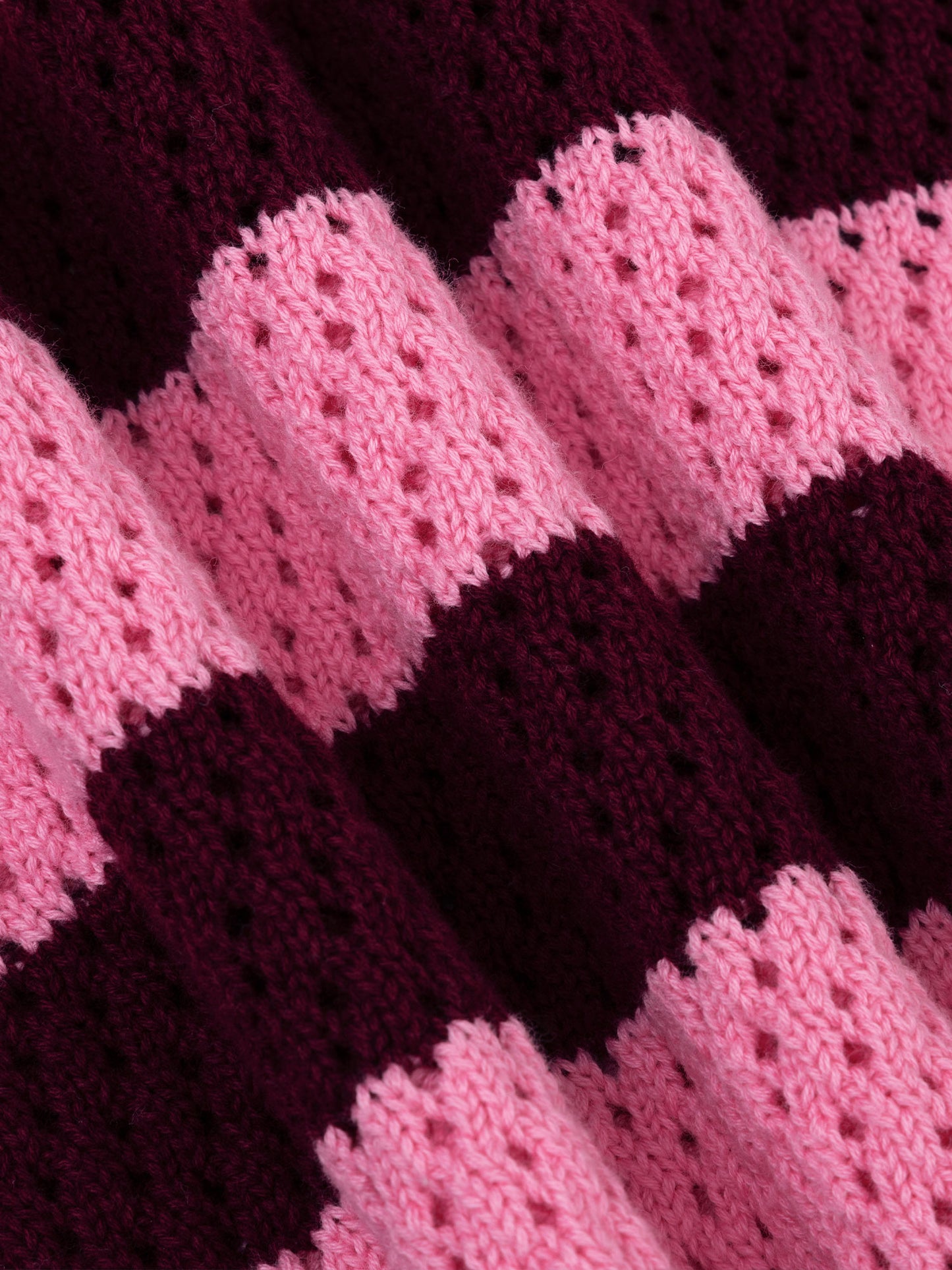 Y Knitted Top Agnes Burgundy/coralpink