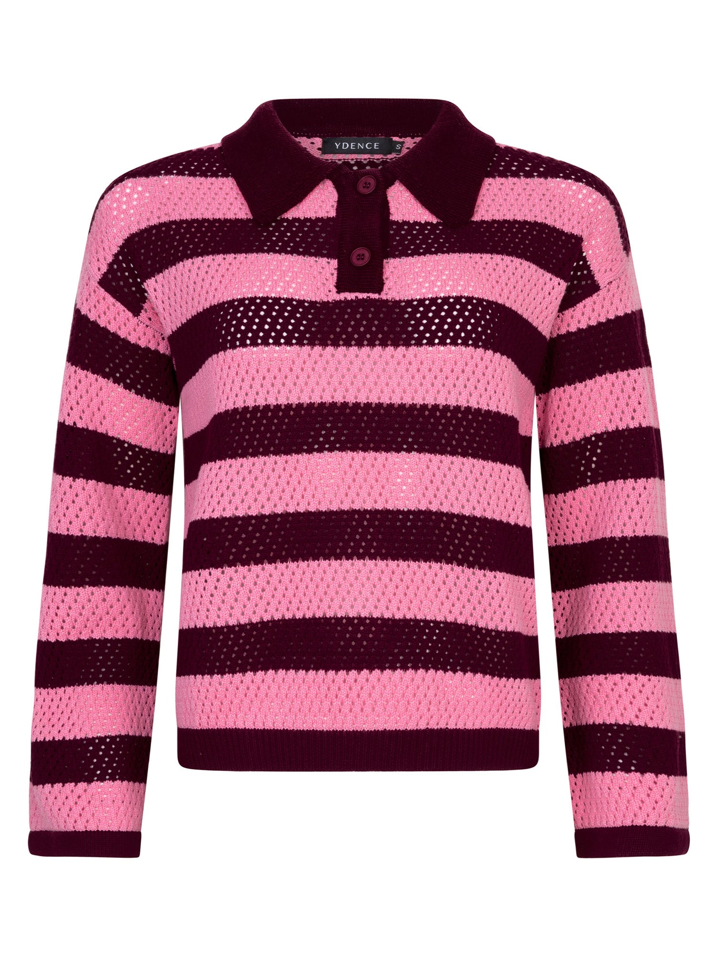 Y Knitted Top Agnes Burgundy/coralpink