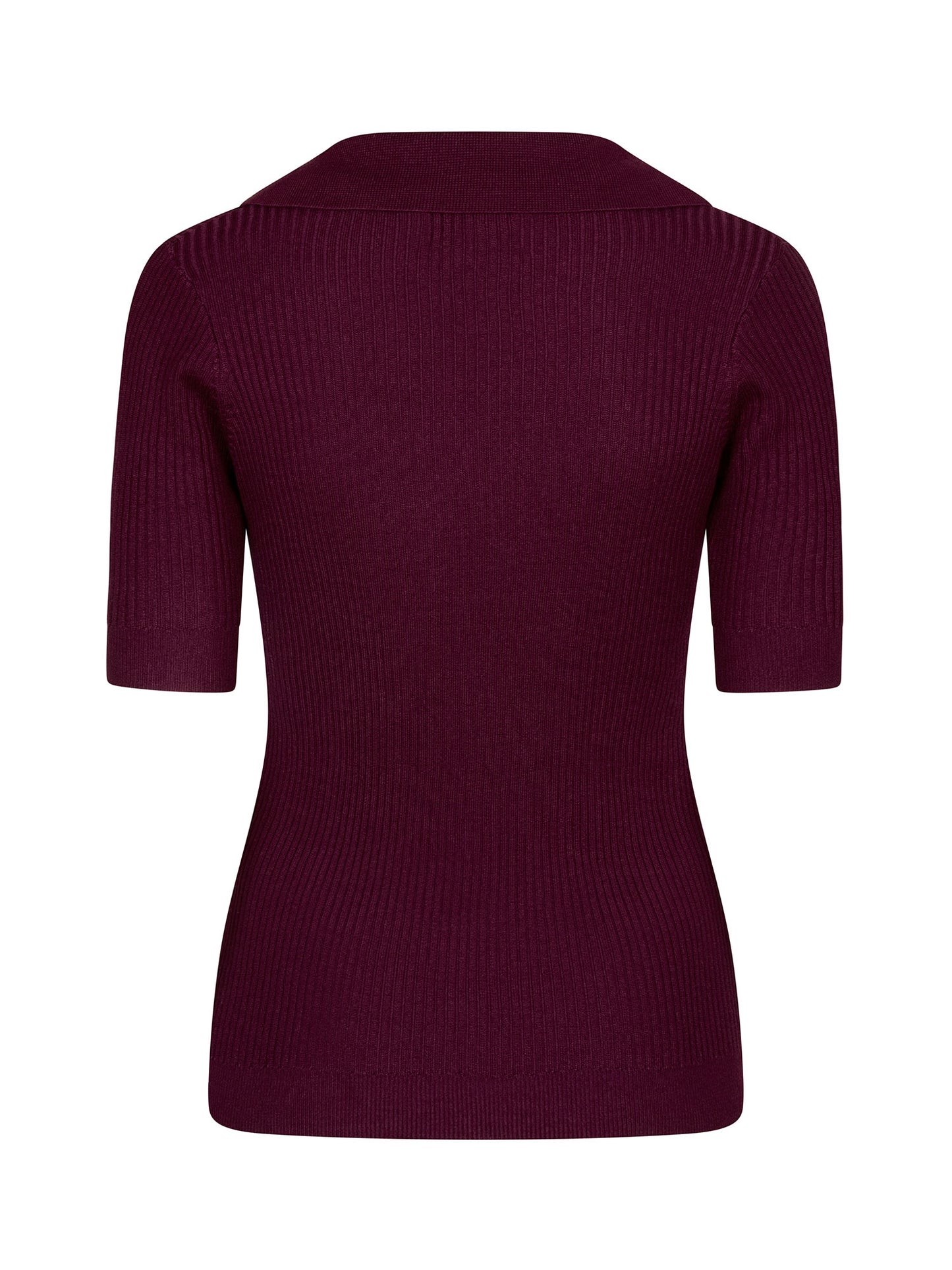 Y Knitted Top Wies Burgundy