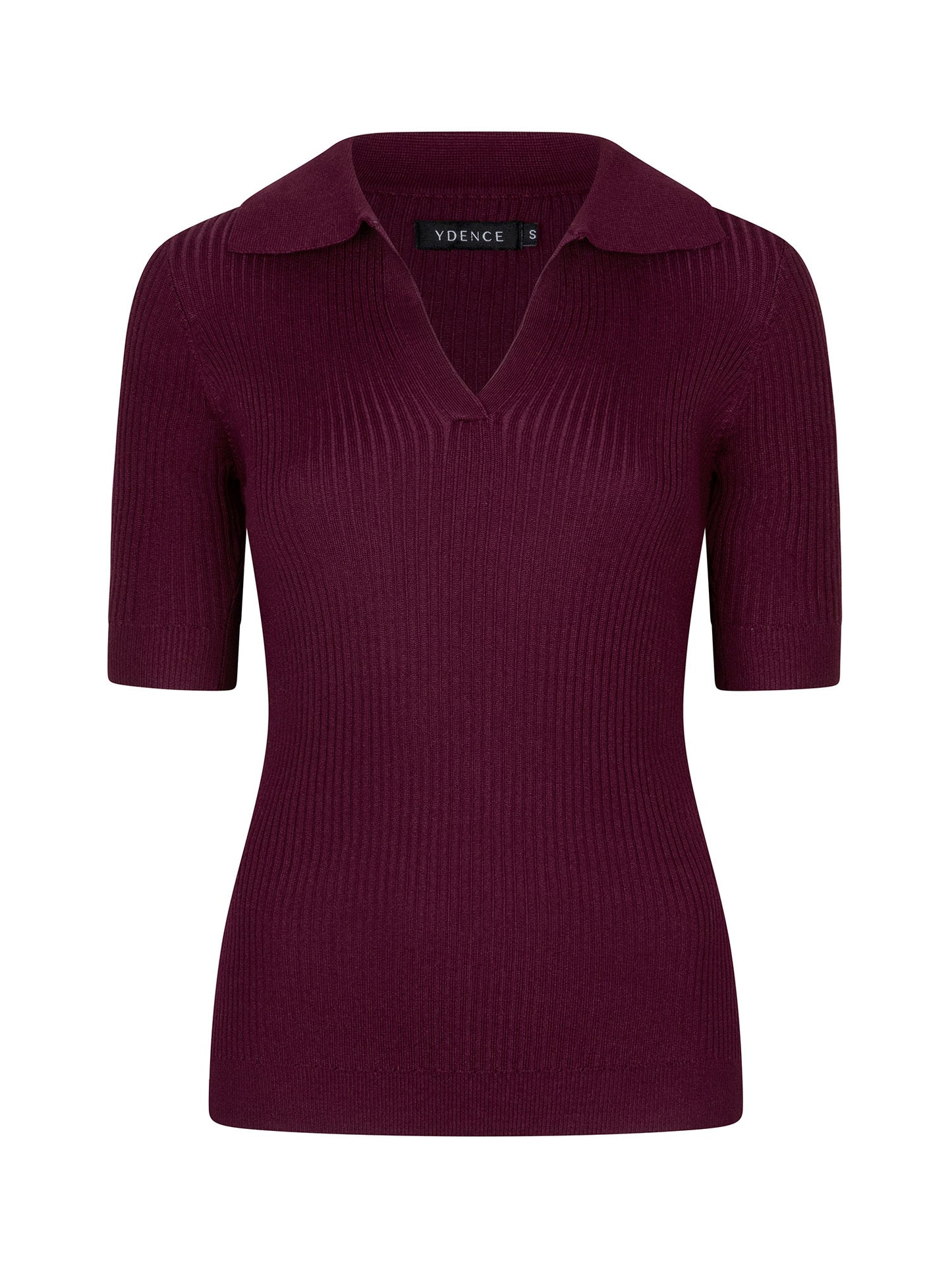 Y Knitted Top Wies Burgundy